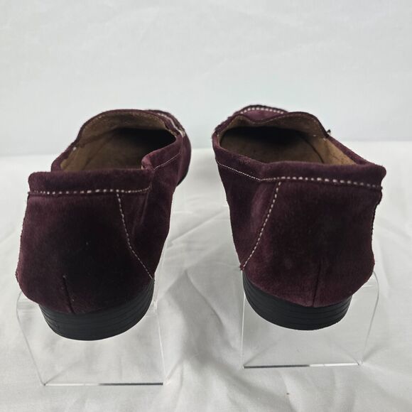 Naturalizer Slip On Shoes Women's Size 10 M Maroon Suede Leather Upper - Picture 14 of 16